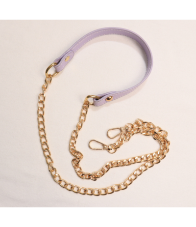 leather handle chain 1 light purple