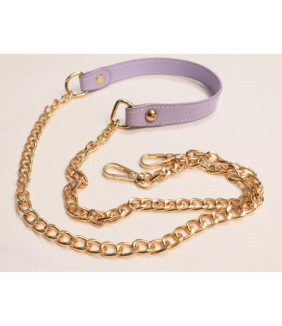 leather handle chain 2 light purple