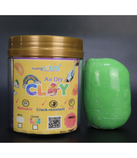 air dry clay green